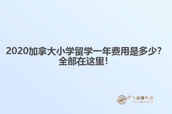 2020加拿大小學(xué)留學(xué)一年費用是多少？全部在這里！