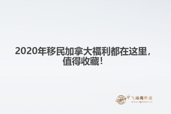 2020年移民加拿大福利都在這里，值得收藏！