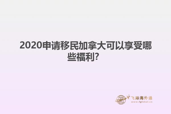 2020申請移民加拿大可以享受哪些福利？