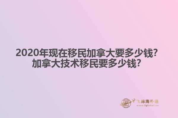 2020年現(xiàn)在移民加拿大要多少錢？加拿大技術(shù)移民要多少錢？