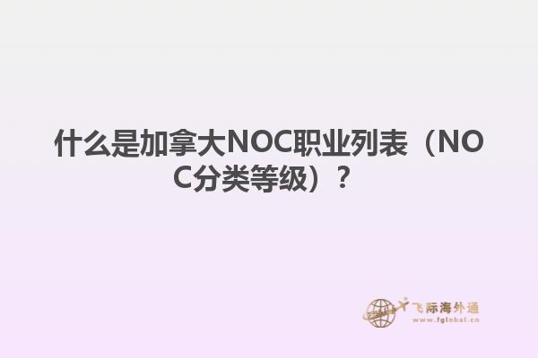 什么是加拿大NOC職業(yè)列表（NOC分類等級）？