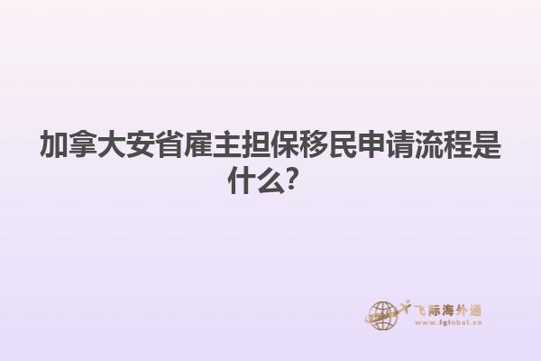 加拿大安省雇主擔(dān)保移民申請(qǐng)流程是什么？