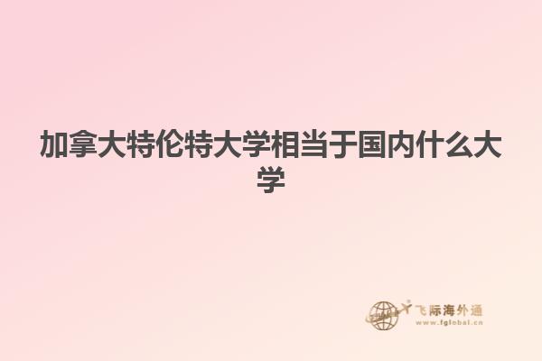 加拿大特倫特大學(xué)相當(dāng)于國內(nèi)什么大學(xué)