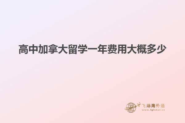 高中加拿大留學一年費用大概多少